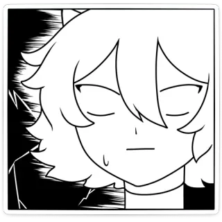 😕 Animé, Manga, Cartoon, Expression, Visage, Émotion telegram sticker