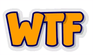 😳 WTF WTF, argot, expression, choc, surprise telegram sticker
