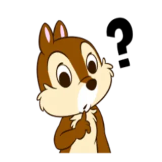 ❓ Chip cartoon, chipmunk, disney, animal telegram sticker