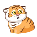 😢 tiger, katze, süß, aufkleber, tier, cartoon telegram sticker