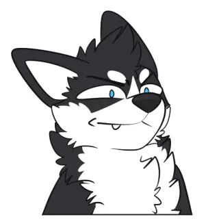 😟 Furry, Lobo, Presunçoso, Animado, Desenho animado telegram sticker