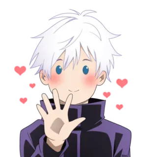 ❤️ Gojo Satoru Jujutsu Kaisen Anime, Gojo, Corazones, Kawaii, Lindo, Amor whatsapp sticker