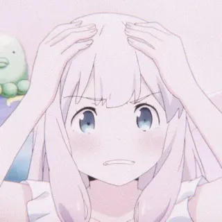 🧚‍♀ Anime, Mädchen, verwirrt, verärgert, süß, geschockt, Anime Mädchen whatsapp sticker