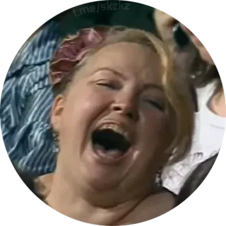 😠 t.me/skzkz femme, rire, expression, visage, mème, drôle telegram sticker