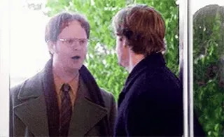 👊 Dwight Schrute The Office tv show, comedy, office, interaction, characters telegram sticker