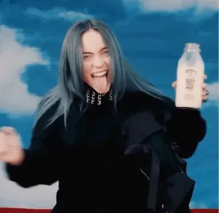 ✨ Billie Eilish chanteur, Billie Eilish, pop star, jeune adulte, célébrité telegram sticker