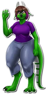🖐 furry, dragon, cartoon, anthro, waving, anthropomorphic telegram sticker