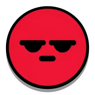 😠 emoji, face, red, cool, sunglasses, expression telegram sticker