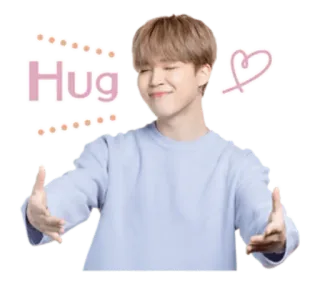 💕 Hug câlin, amour, coeur, mignon, salutation, affection, amitié, positif telegram sticker