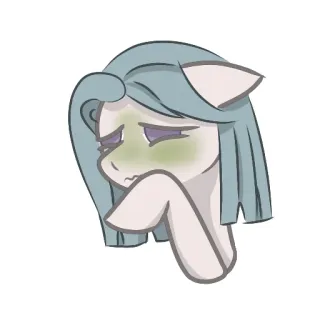 🤢 My Little Pony, Pony, Ziek, Boos, Cartoon, Verdrietig telegram sticker