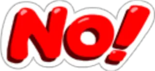 👎 No! nein, negativ, rot, stopp telegram sticker