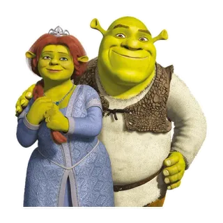 👩‍❤️‍👨 Shrek Шрек, Принцесса Фиона, Dreamworks, огр, сказка, мультфильм telegram sticker