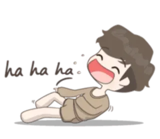 🤣 ha ha ha riendo, feliz, dibujos animados, alegre, humor, broma, divertido telegram sticker