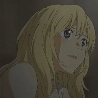 🩰 Kaori Miyazono Your Lie in April Anime, Manga, Personage, Blond, Meisje, Leuk telegram sticker