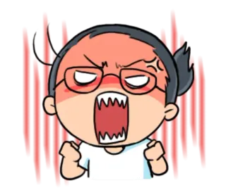 😡 生气, 疯狂, 卡通, 沮丧, 烦躁, 受挫 telegram sticker