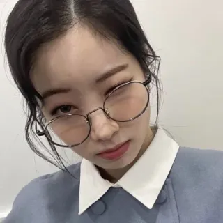 🤓 woman, portrait, glasses, selfie, face, asian, person whatsapp sticker