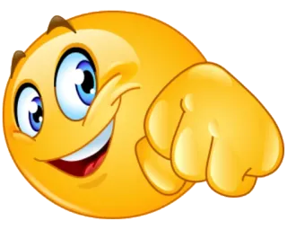 👊 Emoji, Zeigen, Finger, Smiley, Gelb, Hand telegram sticker