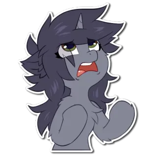 😖 漫画, ポニー, アニメ, キャラクター, ユニコーン telegram sticker