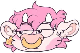 😒 cow person telegram sticker