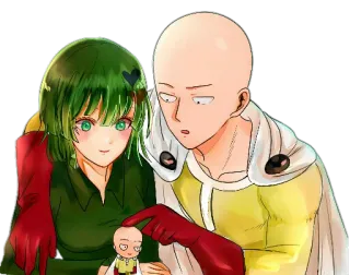 ❤ Saitama One-Punch Man Аниме, Ванпанчмен, Сайтама, Манга, Герой, Лысый whatsapp sticker