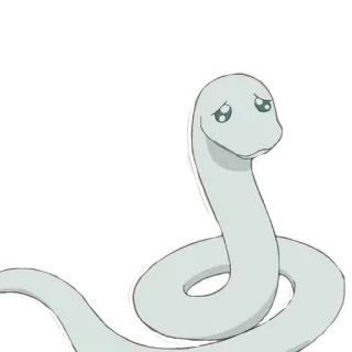 🐍 snake, cartoon, animal, sad, kawaii telegram sticker