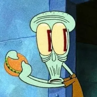 🧽 Squidward SpongeBob SquarePants Squidward, SpongeBob, hoạt hình, bánh mì sandwich, nhân vật telegram sticker