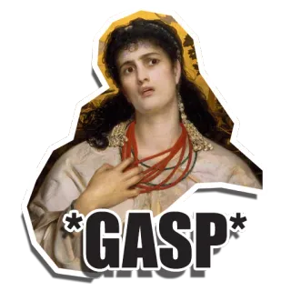 😮 *GASP* ахнуть, выражение, реакция, эмоция, в шоке, удивлен telegram sticker
