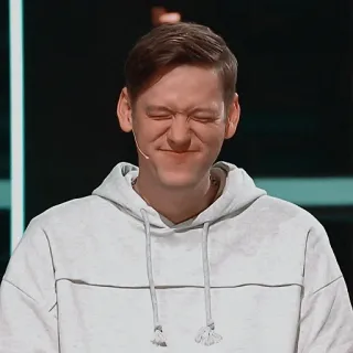 😻 人, 男性, ポートレート, 顔, 目を閉じた telegram sticker