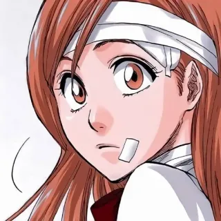 😳 Orihime Inoue Bleach Anime, Manga, Bleach, Orihime Inoue, Postać, Ranny telegram sticker