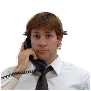 📞 Jim Halpert The Office Jim Halpert, The Office, Oficina, John Krasinski, Comedia, Serie TV telegram sticker