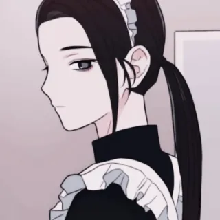 🌨 Anime, Maid, Meisje, Manga, Cartoon, Karakter, Illustratie whatsapp sticker