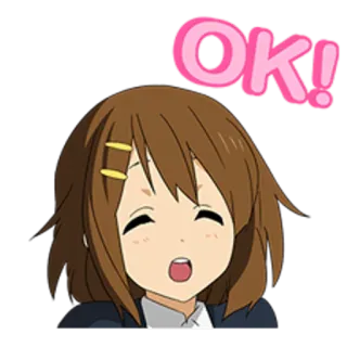 👌 OK! Anime, Menina, Ok, Aprovação, Fofo, Desenho animado telegram sticker