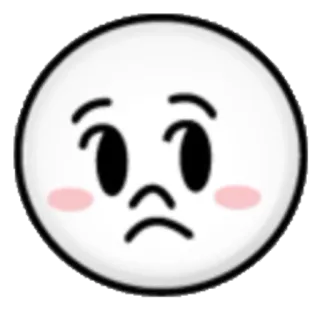 😔 Émoji, Triste, Contrarié, Visage telegram sticker
