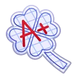 ๐ A+ clover, grade, excellent, success, lucky, school, sticker whatsapp sticker