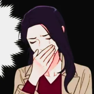 😶 грустный, плачущий, расстроенный, аниме, манга, женщина, персонаж telegram sticker
