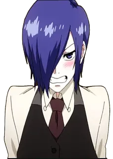 😡 Touka Kirishima Tokyo Ghoul Аниме, Манга, Токийский гуль, Тоука Киришима, Злой, Персонаж telegram sticker