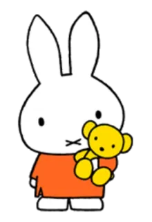🐻 Miffy มิฟฟี่, การ์ตูน, กระต่าย, น่ารัก, สัตว์ telegram sticker