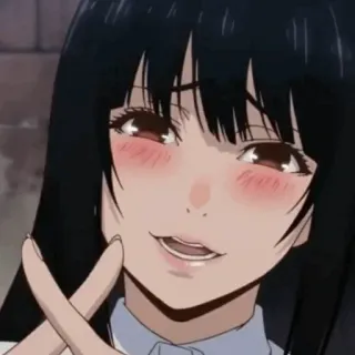 ♣️ fille anime, souriant, mignon, joyeux whatsapp sticker
