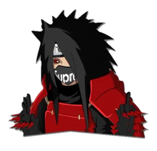 🖕 Madara Uchiha Naruto Supreme anime, manga, ninja, uchiha, madara, supreme telegram sticker