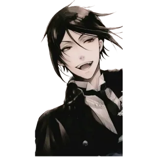 😏 Sebastian Michaelis Black Butler Anime, Manga, Dämon, Butler, Sebastian Michaelis, Black Butler telegram sticker