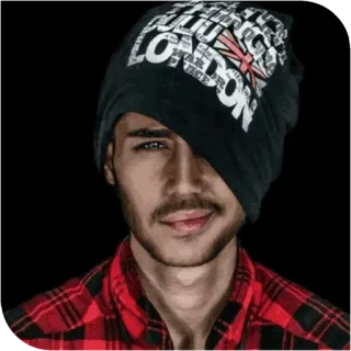 📎 London man, portrait, hat, fashion, London, person telegram sticker
