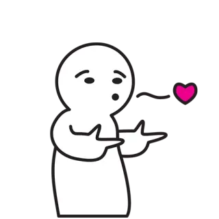 😘 cartoon, love, heart, character, cute telegram sticker