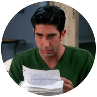 🙁 Ross Geller Friends Ross, Friends, Fernsehserie, Geller, David Schwimmer, lesen whatsapp sticker