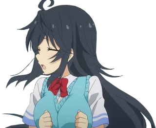 😣 Anime, Menina, Desenho animado, Fofo telegram sticker