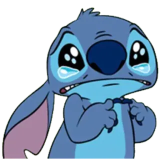 😢 Stitch traurig, weinend, stitch, disney, cartoon telegram sticker