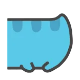 ➡️ blue, shape, ghost, monster whatsapp sticker