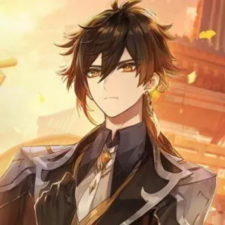 🍵 Zhongli Genshin Impact Anime, Genshin Impact, Zhongli, Gra wideo, Postać telegram sticker