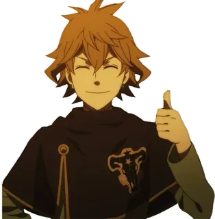 👍 Yami Sukehiro Black Clover 애니메이션, 블랙 클로버, 야미 스케히로, 캐릭터, 만화, 미소, 좋아요 telegram sticker