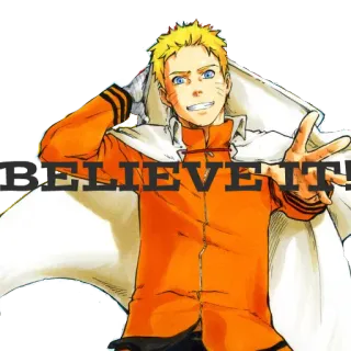 ❤ Naruto BELIEVE IT! naruto, anime, believe it, manga, shonen telegram sticker