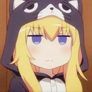 😑 Anime, Manga, Chica, Orejas de gato, Kawaii, Lindo, Dibujos animados telegram sticker